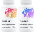 THORNE - Multi-Vitamin Elite - Daily Nutritional Supplement - AM Formula Supports Cellular Energy Production &PM Formula Supports Restful Sleep* - Gluten-Free, Dairy-Free - 180 Capsules - 30 Servings