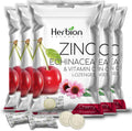 HERBION Naturals Zinc, Echinacea & Vitamin C Lozenges with Cherry Flavor, 25 CT - Dietary Supplement for Adults & Children 5+ - Promotes Wellness for The Whole Family - (Pack of 5) (125 Lozenges)