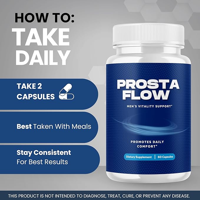 (2 Pack) ProstaFlow Capsules - Official Prosta Flow Prostate Health Supplement Support Pills Natural Ingredients - Maximum Strength, Premium Formula Health & Wellness, 120 Capsules for 2 Months