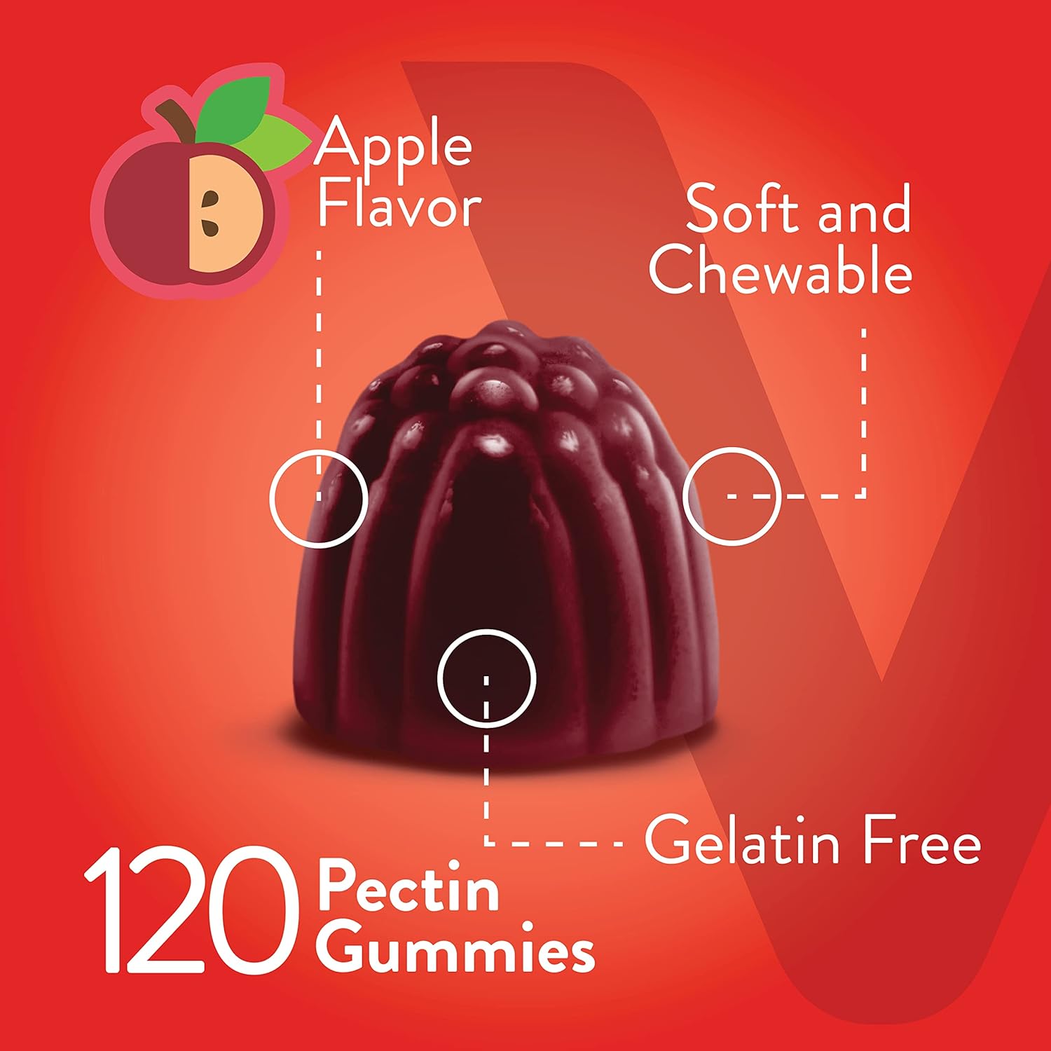 Viteey Apple Cider Vinegar Gummies and Ginger – 1000 mg ACV Gummies for Weight Loss, Detox and Digestion – Vegan, Gluten-Free – 120 Count