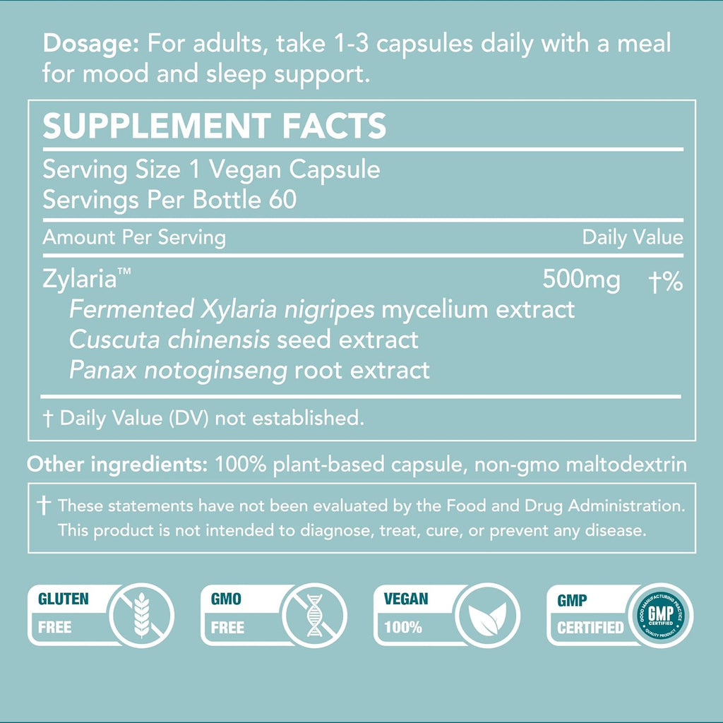 SleepBoost™, formulated with Zylaria™. May Support a Sense of Calm Through Natural Neuro Pathways