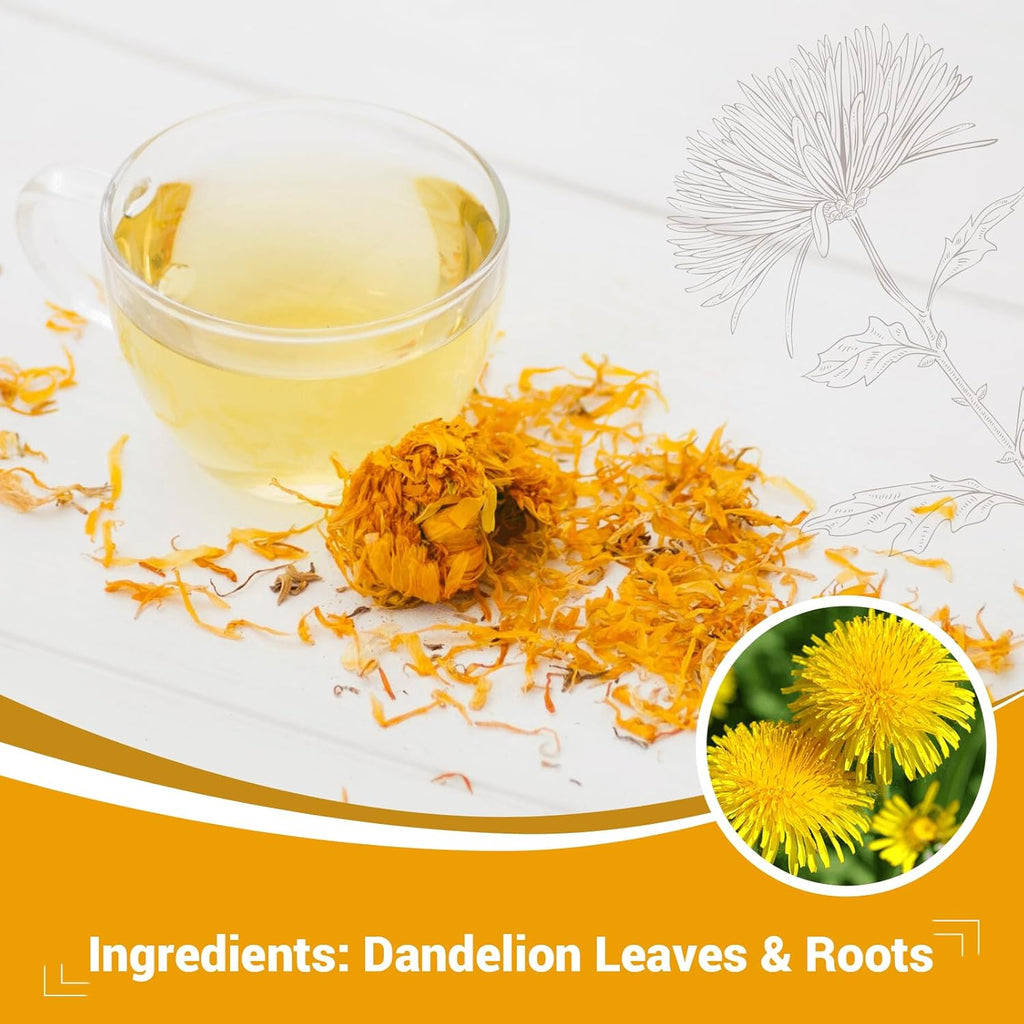 Dandelion Leaf & Root Herbal Tea-Caffeine-free herbal tea，No Sugar，80 Teabags