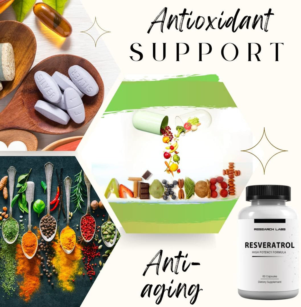 Research Labs 2X Potency Micronized Resveratrol Supplement 2 Fer 1 Ad - 1200mg Per 2 Capsules, 120 Total - Potent Antioxidants Supplement, Trans Resveratrol for Heart Health