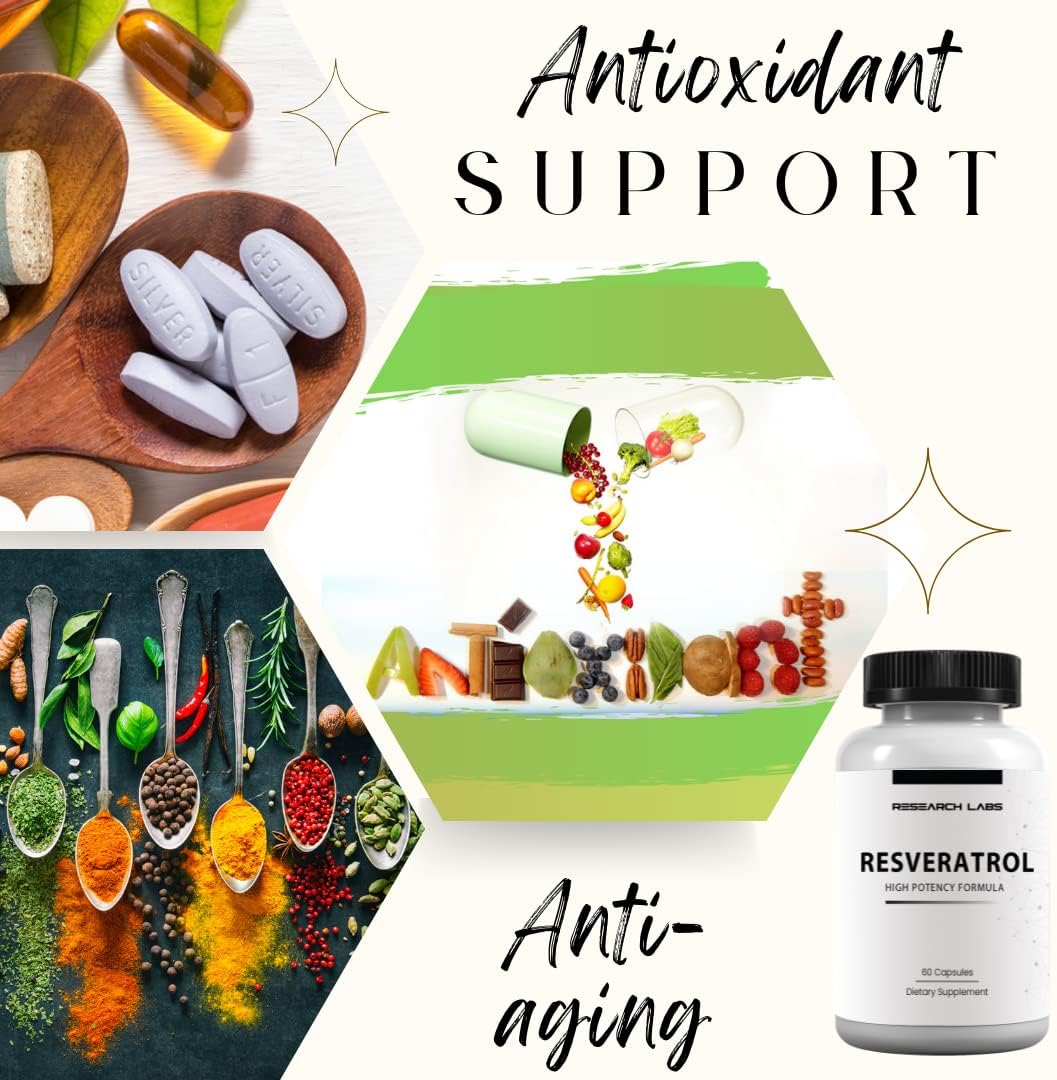 Research Labs 2X Potency Micronized Resveratrol Supplement 2 Fer 1 Ad - 1200mg Per 2 Capsules, 120 Total - Potent Antioxidants Supplement, Trans Resveratrol for Heart Health