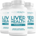 PUREHEALTH RESEARCH Liver Health Detox and Cleanse Supplement - Herbal Blend for Women & Men with Artichoke Extract, Milk Thistle and Dandelion - Liver Support Supplement - 180 Capsules