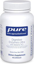 Pure Encapsulations Digestive Enzymes Ultra with Betaine HCl - Vegetarian Digestive Enzyme Supplement to Support Protein, Carb, Fiber, and Dairy Digestion* - 90 Capsules
