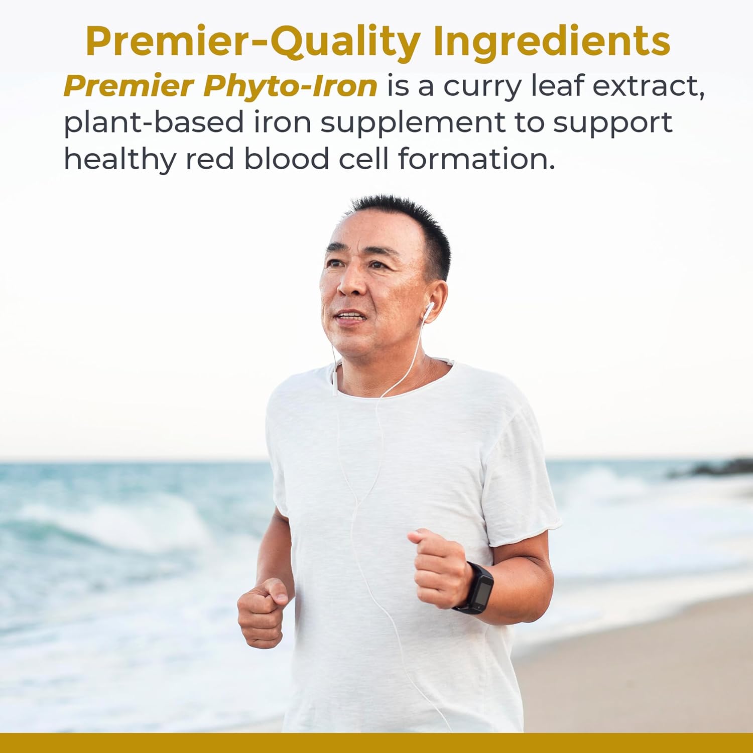 Premier Research Labs Phyto-Iron - Plant Based Iron for Men & Women for Blood Support, Curry Leaves Supplement, Iron Supplements, Non-Heme Iron, 18mg Iron Per Serving - 120 Vegetarian Capsules