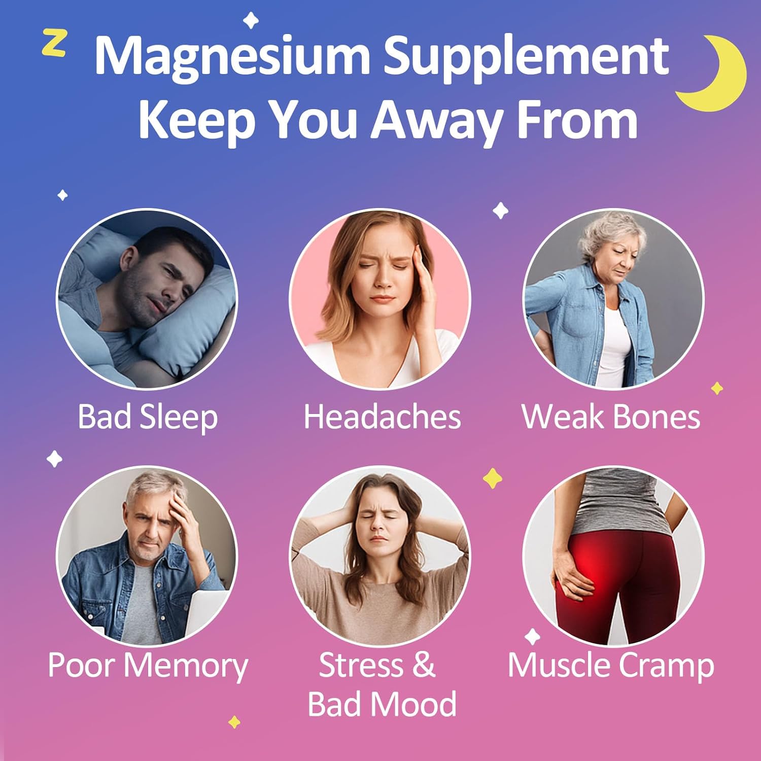 Magnesium Glycinate Gummies 400mg - Sugar Free Vegan Gummies for Adults & Kids with Vitamin D3, B6, C, CoQ10, Collagen, Zinc - Sleep, Muscle, Bone & Memory Support - 60 Raspberry Chewables / 2 Pack