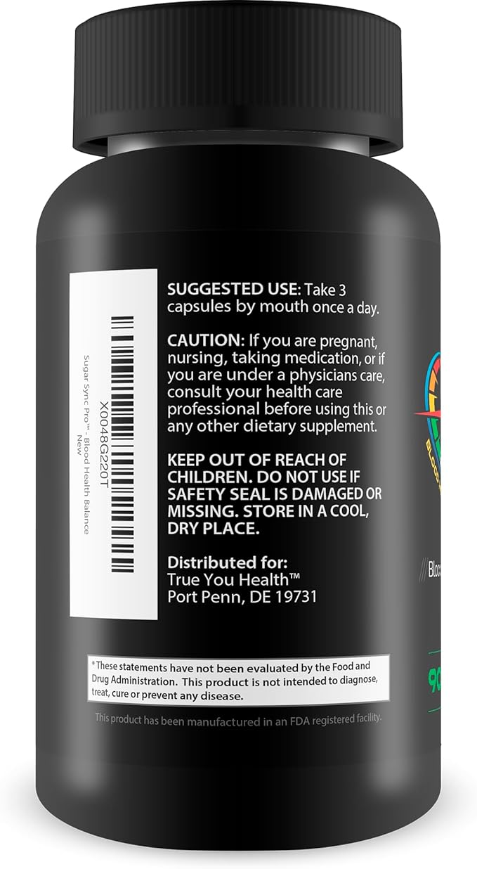 Sugar Sync Pro Blood Heath - Our Best Sugar Health Support Supplement - Support Blood Health & Balance with This Blood Balance Blood Booster Supplement - Healthy Sugar Balance - Blood Capsules