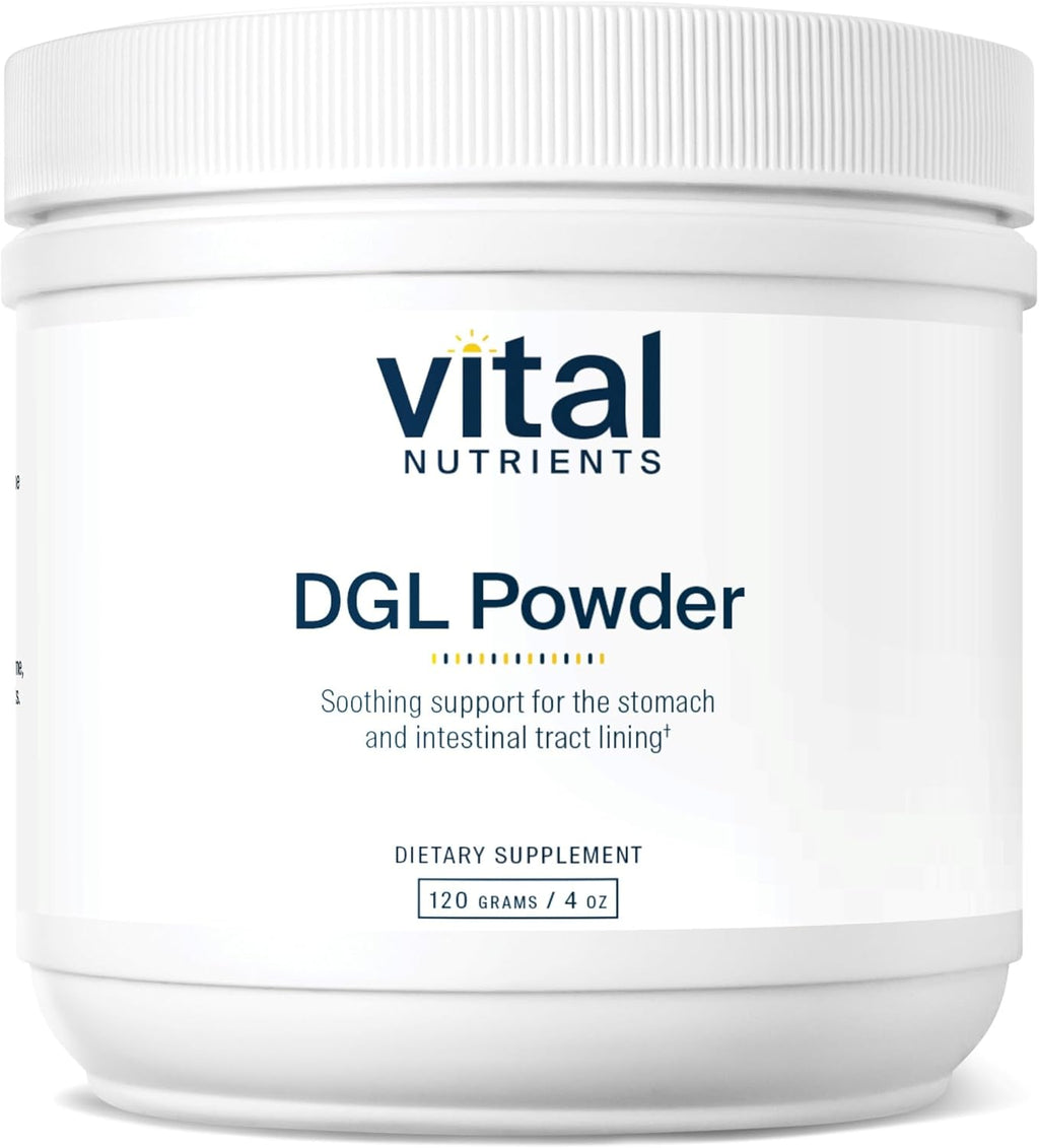 Vital Nutrients DGL Powder | Vegan DGL Licorice Root Extract to Support Healthy Stomach Lining and Digestive Tract* | Gluten, Dairy, Soy Free | Non-GMO | 120g