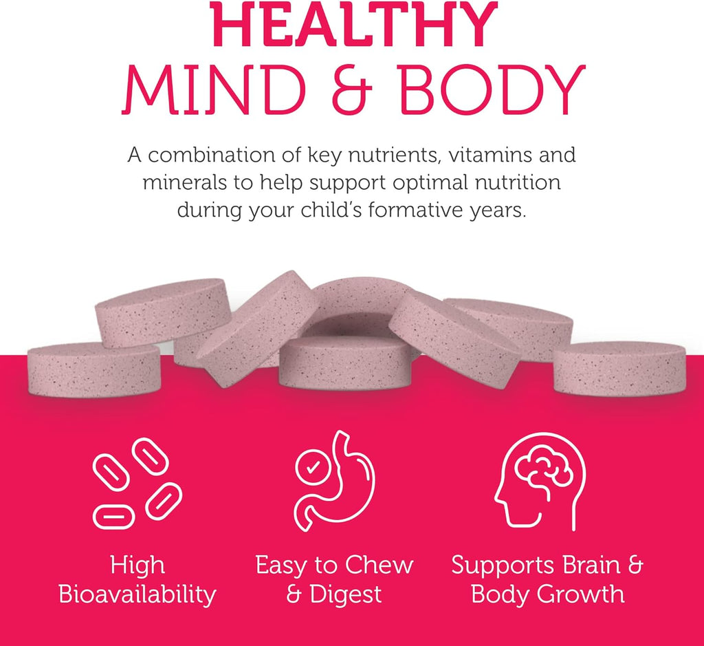 Zahler Kids Multivitamin Chewable Vitamin Tablet - Complete One Daily Kids Vitamins Supplement - Contains 20+ Minerals & Vitamins for Kids & Toddlers - Kosher Multivitamins Cherry Flavor (90)