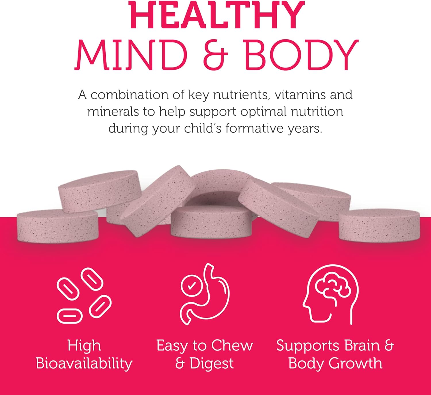 Zahler Kids Multivitamin Chewable Vitamin Tablet - Complete One Daily Kids Vitamins Supplement - Contains 20+ Minerals & Vitamins for Kids & Toddlers - Kosher Multivitamins Cherry Flavor (90)