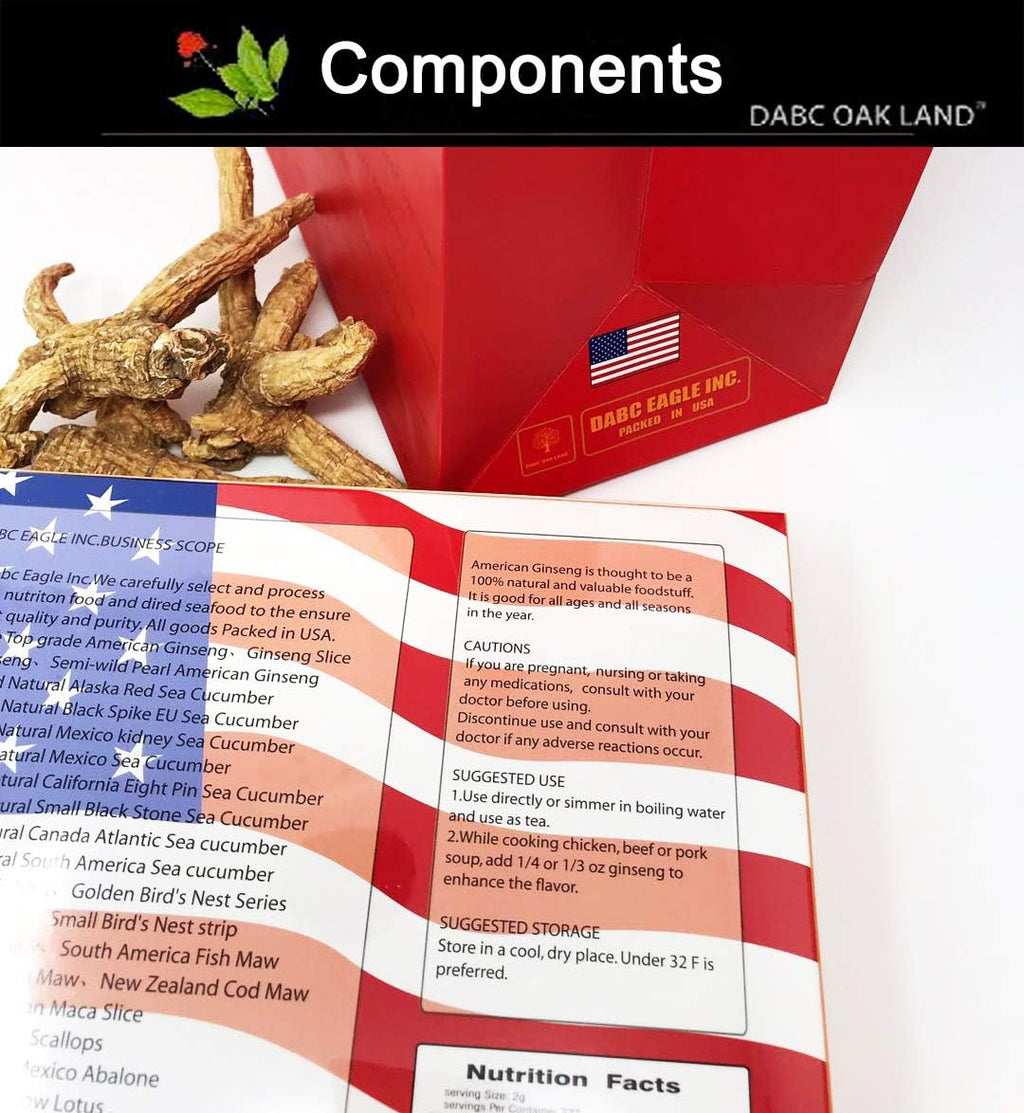 8OZ=227g/Box American Wild Ginseng 15~20 Years, American Wisconsin Whole Ginseng Root Hand-Selected | 美国威斯康辛州野生西洋参 花旗参 野泡参 整枝小号 |Cultivated American Ginseng WI 131# 8OZ/Box