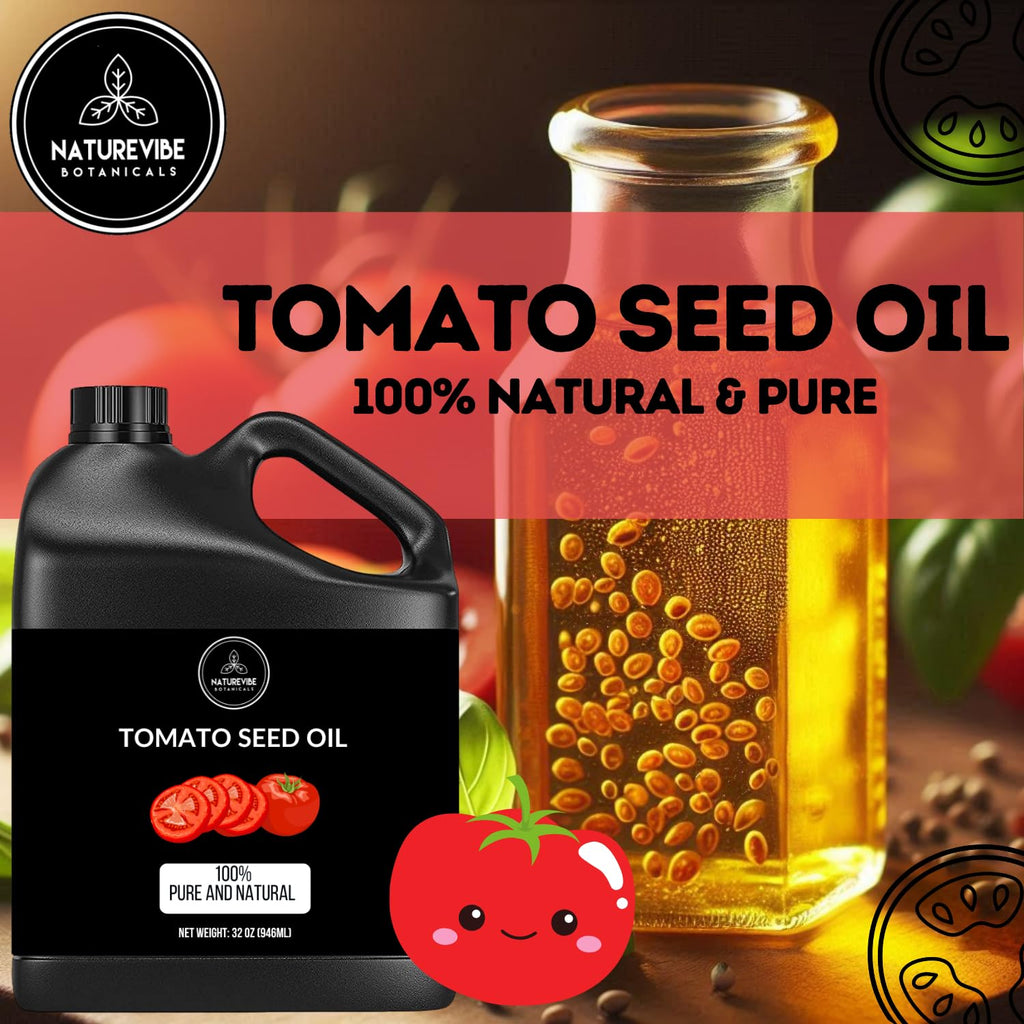 Naturevibe Botanicals Tomato Oil 32 Ounces | 100% Pure and Natural | Great for Skin Care and Hair Care