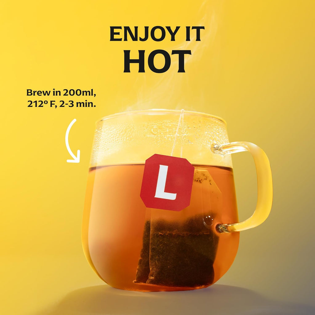 Lipton Golden Chamomile with Honey and Vanilla Tea Bags, Caffeine Free Tea, Herbal Tea, Individually Wrapped, 80 Total tea Bags (20ct - Pack of 4)