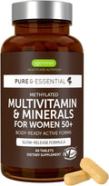 Igennus Methylated Women's 50+ Multivitamin with Calcium & Magnesium, Pure & Clean, All-Day Nutrient Delivery with High-Strength B-Vitamins, Antioxidant Support, Iron and Copper Free, 60 Vegan Tablets