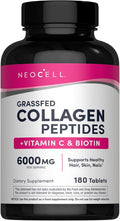 NeoCell Super Collagen With Vitamin C and Biotin, Skin, Hair and Nails Supplement, Includes Antioxidants, Tablet, 180 Count, 1 Bottle