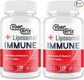 Liposomal Immune Support Supplement for Adults, Complex with L-Lysine 1,500mg, Vitamins, Minerals & Herbal Extracts, Comprehensive Daily Wellness Blend for Men & Women - 240 Capsules