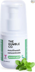 The Humble Co Mouthwash Concentrate for Bad Breath - Fluoride Free Natural Mouth Wash Rinse for Fresh Breath, Gum Health & Travel Size Dental Care & Oral Hygiene Products - Spearmint