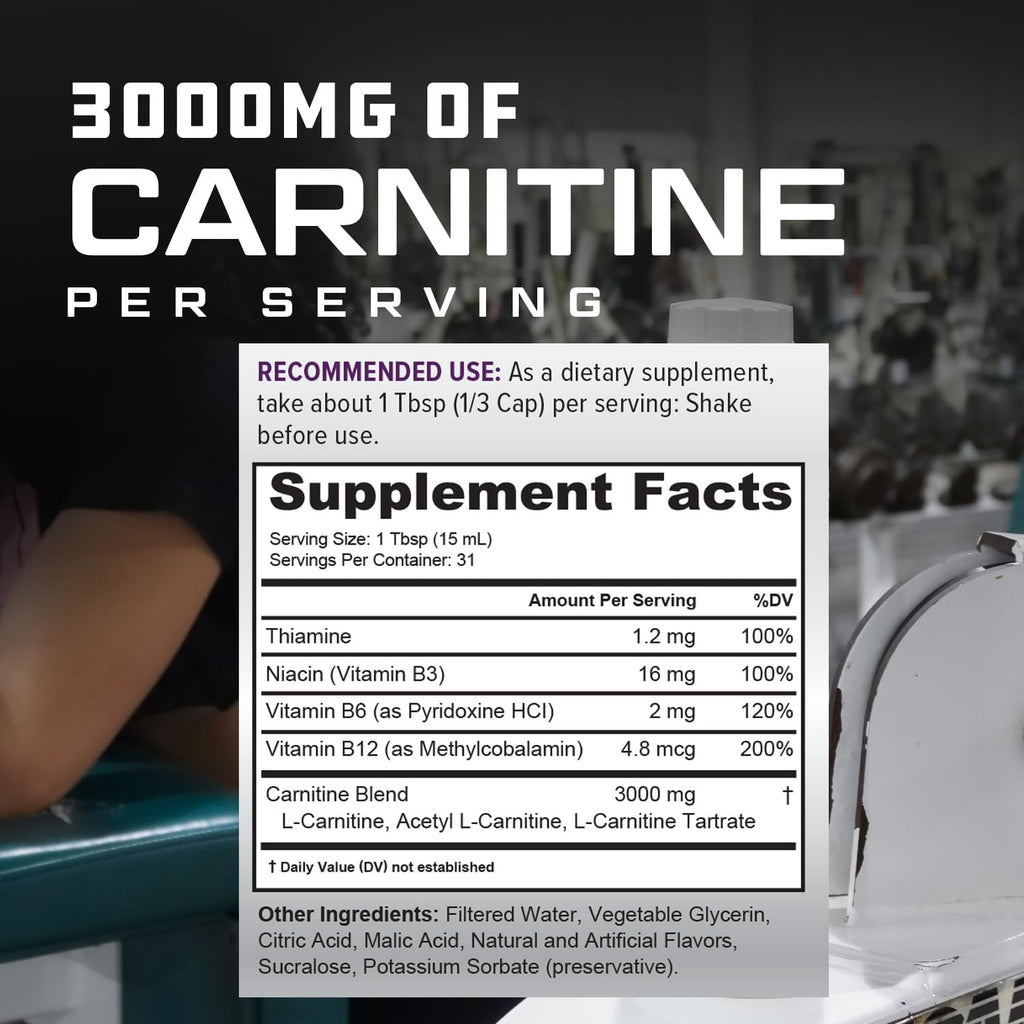 Cutler Nutrition Liquid L-Carnitine Supplement with Acetyl L-Carnitine & L-Carnitine Tartrate Forms - Pre Workout Formula for Optimal Absorption, Energy & Muscle Support, Buzz'in Orange Flavor