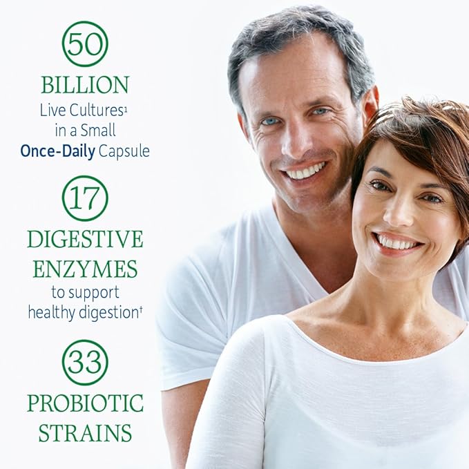 Garden of Life Raw Probiotics Colon Care - 50 Billion Live Cultures - Dietary Supplement to Support Regular, Comfortable Movements - 30 Vegetarian Capsules