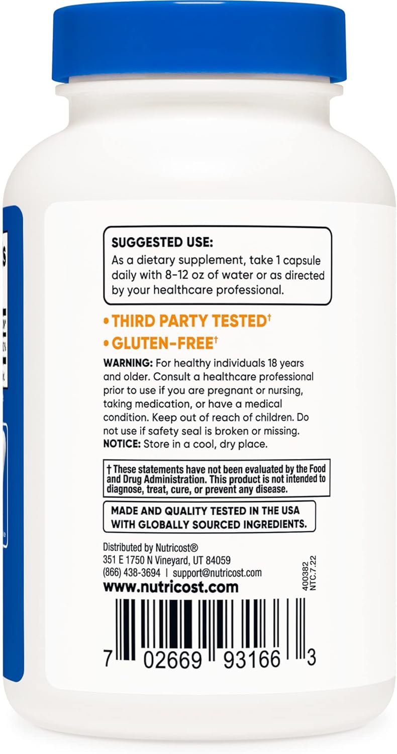 Nutricost Biotin (Vitamin B7) 10,000mcg, 240 Caps (3 Bottles) - Non-GMO, Gluten Free