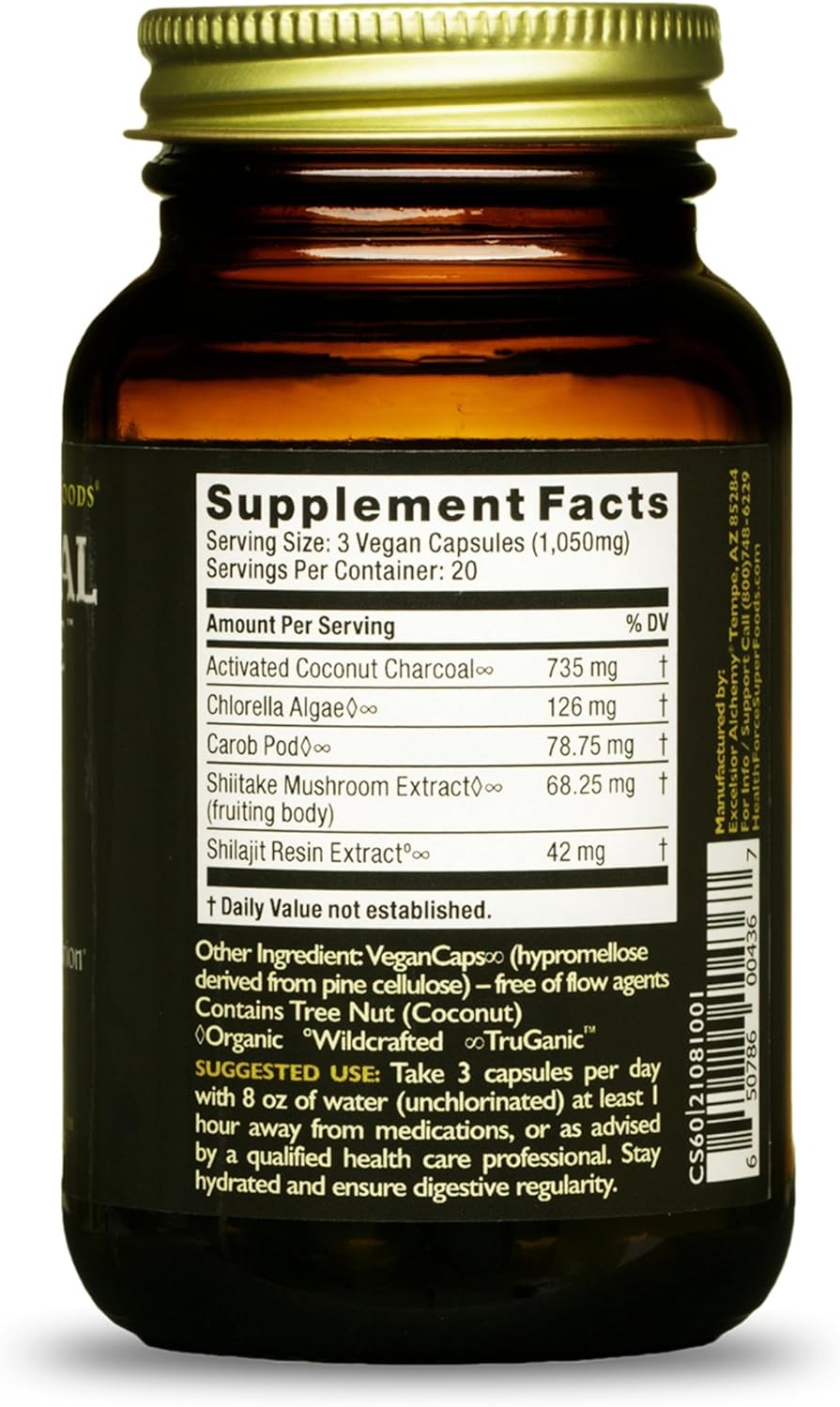 HealthForce SuperFoods Charcoal Supreme - 60 VeganCaps