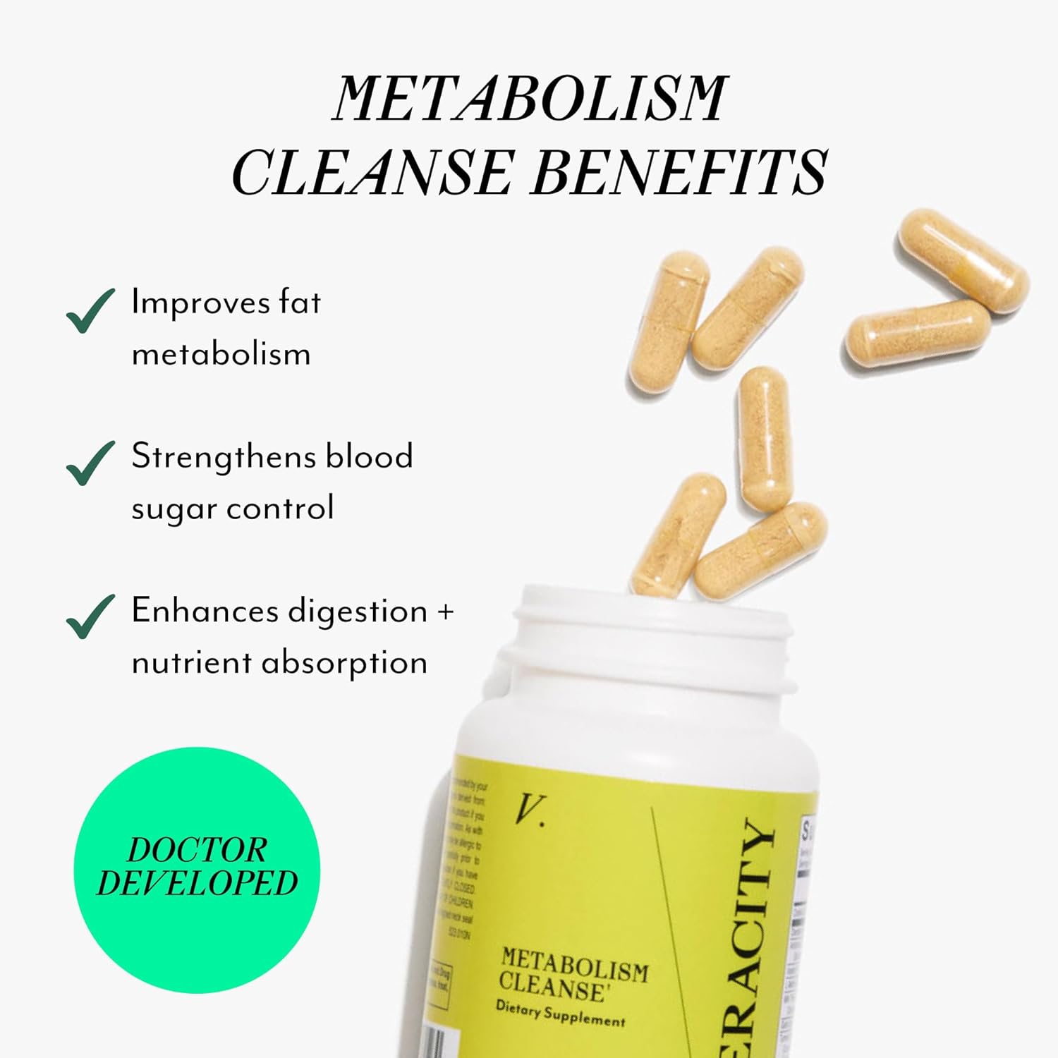 Veracity Metabolism Cleanse - 10 Day Liver Detox, Improves Fat Digestion, Optimizes Metabolism - Helps Regulate Hormones - Toxin Free, Gluten Free, Vegan