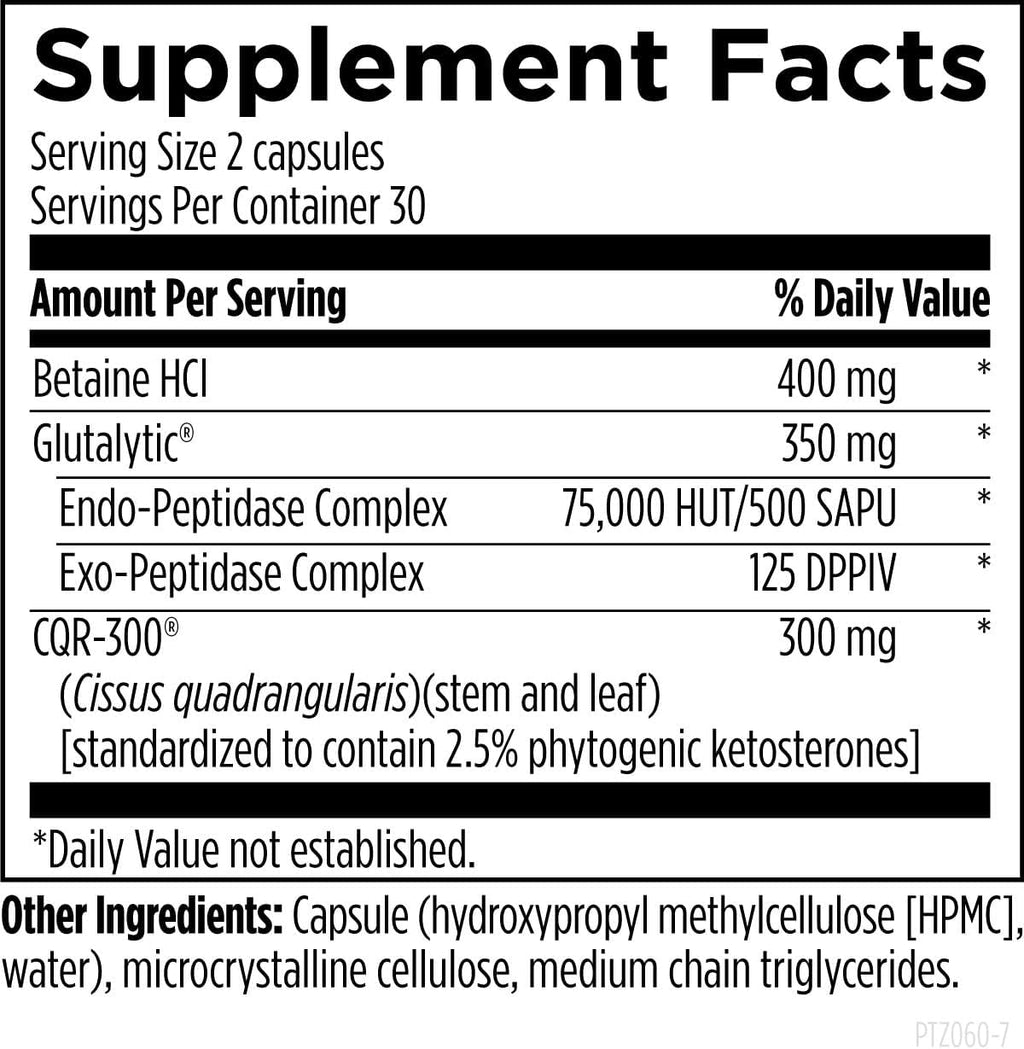 Designs for Health Carb-Lipo Control (ProtectZyme) - Digestive Enzyme to Help Minimize Fat + Starch Absorption and The Digestion of Gluten, Casein - Supports Healthy Body Composition (60 Capsules)