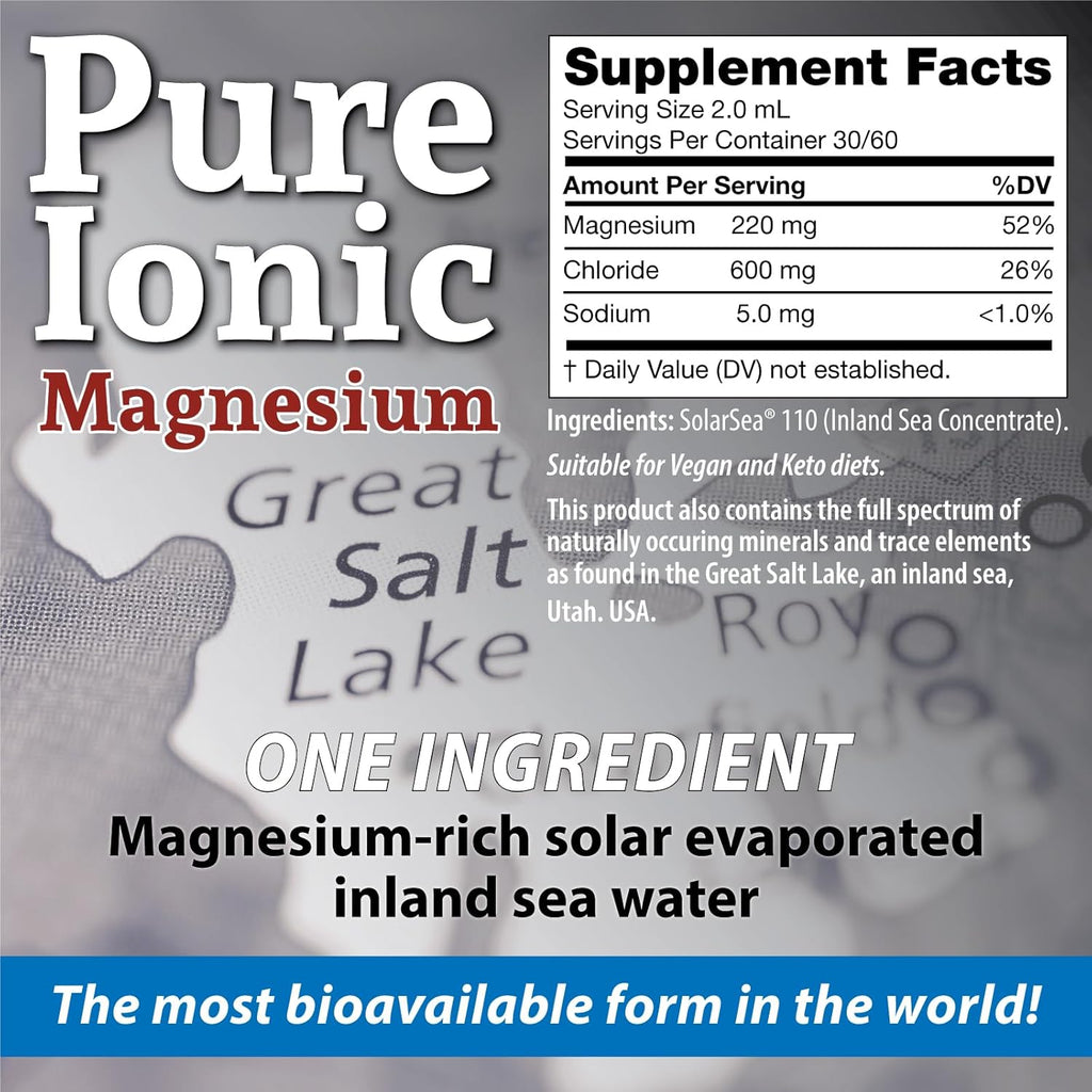 Anderson New Ionic Magnesium Complex, Liquid Magnesium Supplement, Trace Mineral Drops, 30 Servings (2 oz)