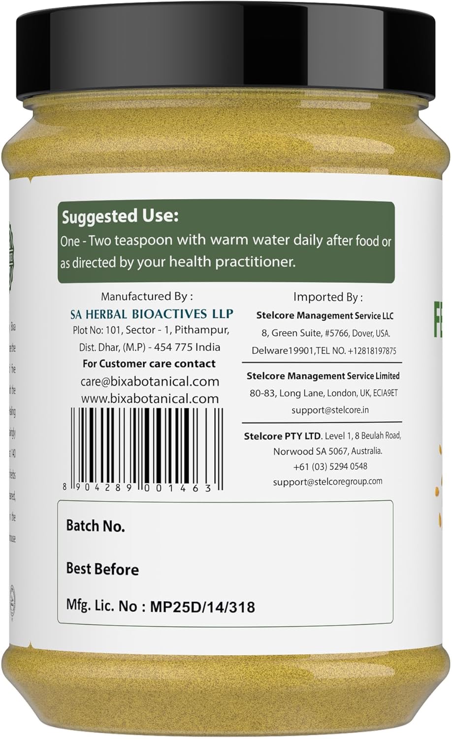 bixa BOTANICAL Fenugreek Powder | Trigonella foenum ǀ Ayurvedic Herbal Supplement | 200 Grams / 7 OZ | Gluten Free, Non-GMO, Steam Treated, Vegan, 100% Pure.