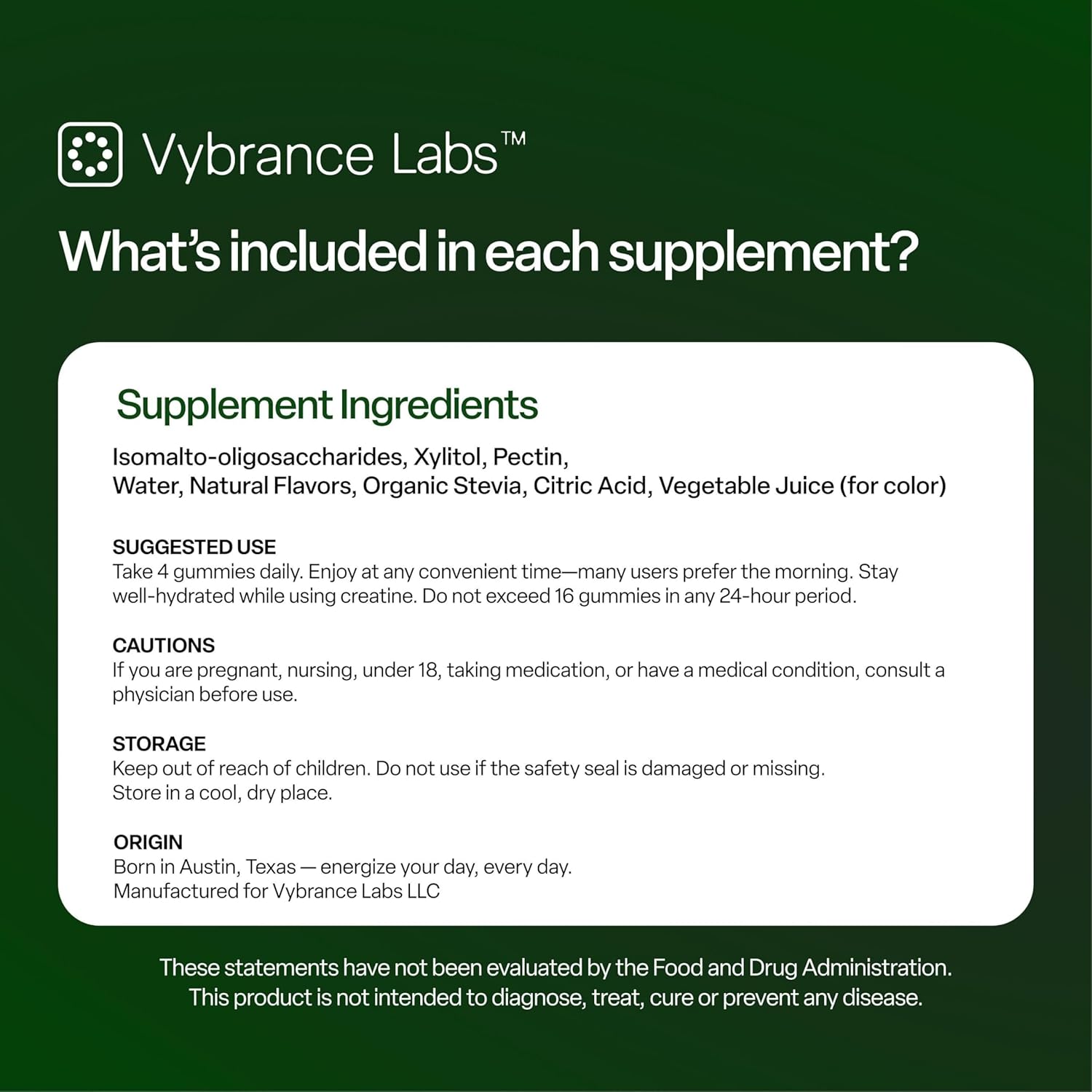 Creatine Gummies 5g Creatine Creapure + Taurine & B12 - Sugar-Free, Vegan, Gluten-Free - Green Apple - 120 Count (30 Servings) for Strength, Energy & Focus