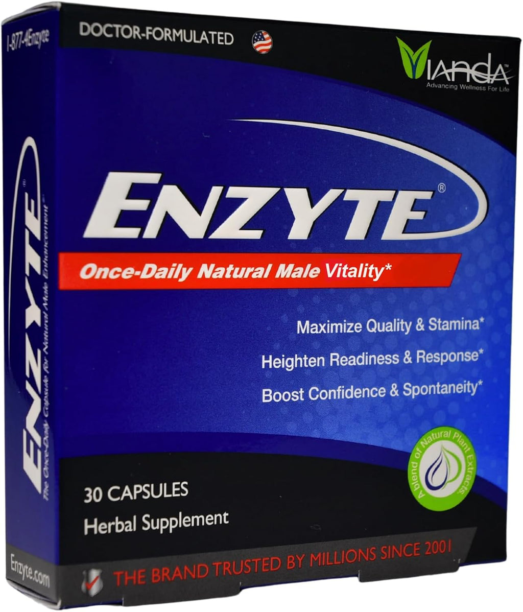 Enzyte® Natural Male Enhancement Bundle for Quality and Stamina with Asian Ginseng, Ginkgo Biloba, Grape Seed Extract, Horny Goat Weed - 8 Pack Bundle