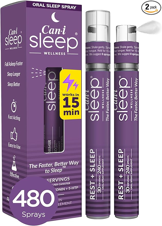 Get Back to Sleep Fast for Women in Menopause and Perimenopause Stages, Looking for Effective Sleep. Can-i Sleep Supplement Spray - 60 Servings