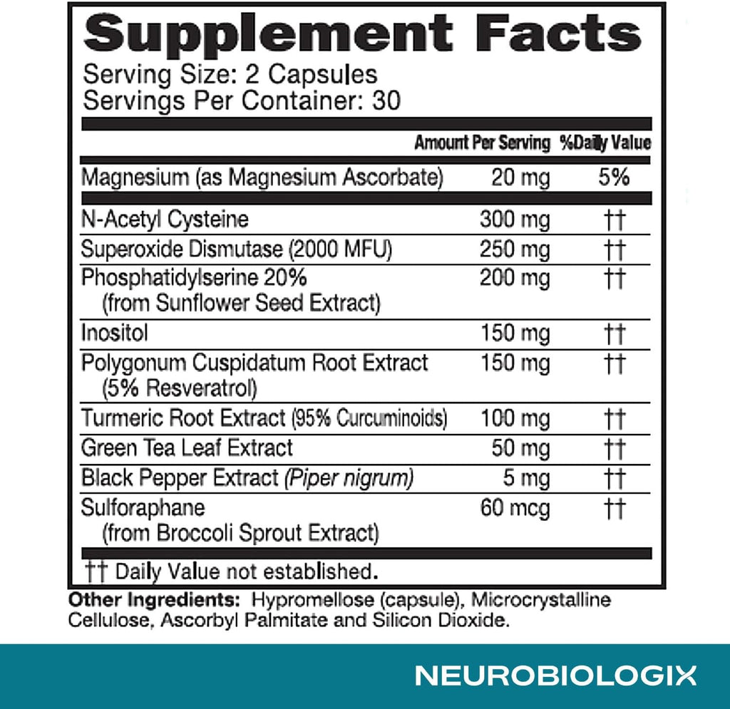 NAS Enhancer - Advanced Antioxidant & Energy Supplement – Supports Cellular Detox & Defense, Metabolic Balance & Longevity with NRF2 Activator, Turmeric, Piperine & Glutathione - 60 Veg Capsules
