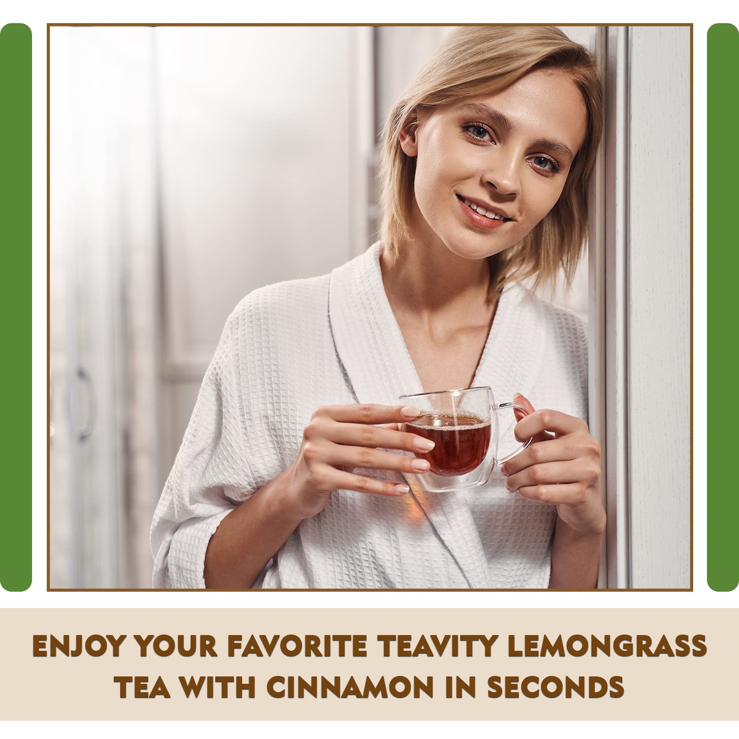 Teavity Organic Lemongrass and Cinnamon Tea Pods for Keurig - 24 Pods