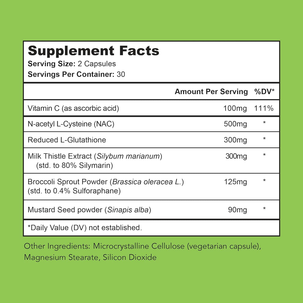 Vital Detox Liver Supplement - First Enzyme-Focused Liver Health Formula - Contains NAC with Milk Thistle, Sulforaphane, and More, 90 Servings