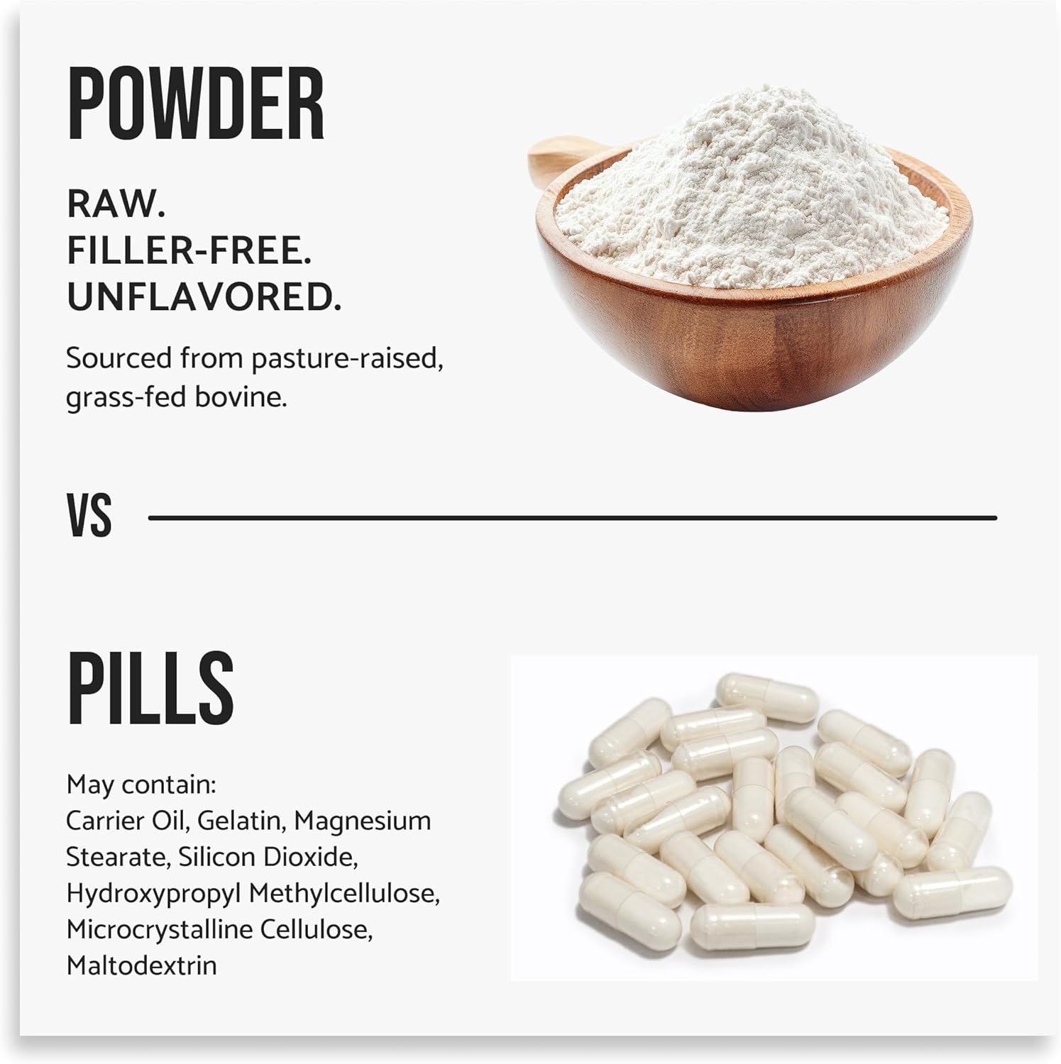Bovine Collagen Peptides Powder Hydrolyzed Type I & III Protein, Grass-Fed Pasture-Raised Source, Unflavored Collagen Supplement Paleo-Friendly for Active Lifestyles & Wellness Non-GMO, 100g