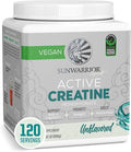 Sunwarrior Creatine Monohydrate Powder Micronized PreWorkout Recovery Supplement | Support Muscle Building Strength Training Cognition | Vegan & Keto Friendly Bulk Size (120 Servings) Unflavored
