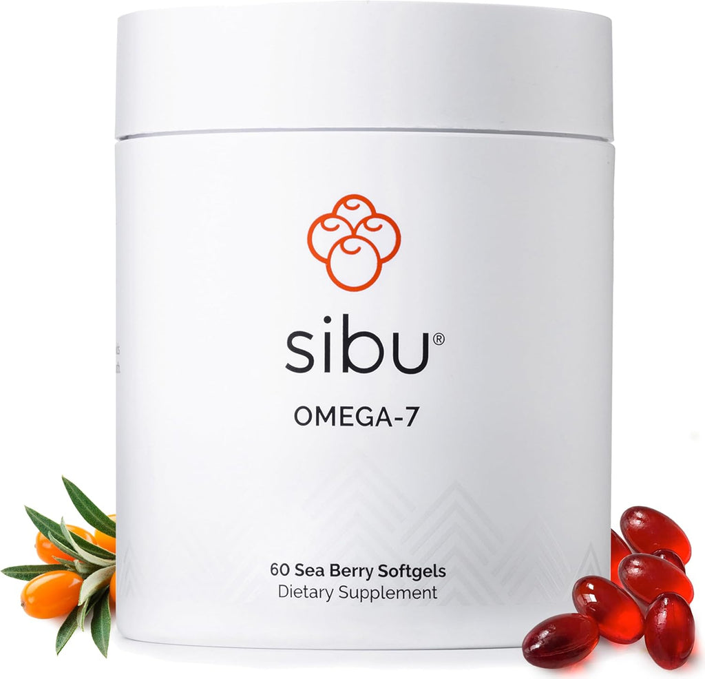 sibu Sea Buckthorn Omega-7 Softgels Starter Kit (60ct, 30 Day Supply) – Supplement for Healthy Skin, Hair, Nails and Dryness