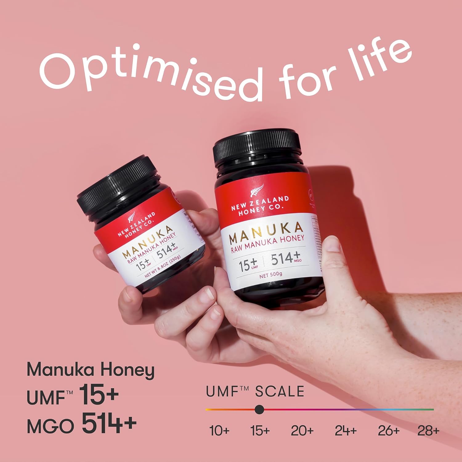 New Zealand Honey Co. Manuka Honey UMF 15+ | MGO 514+ 8.8 oz & Cough Drop MGO 263+ 16 count
