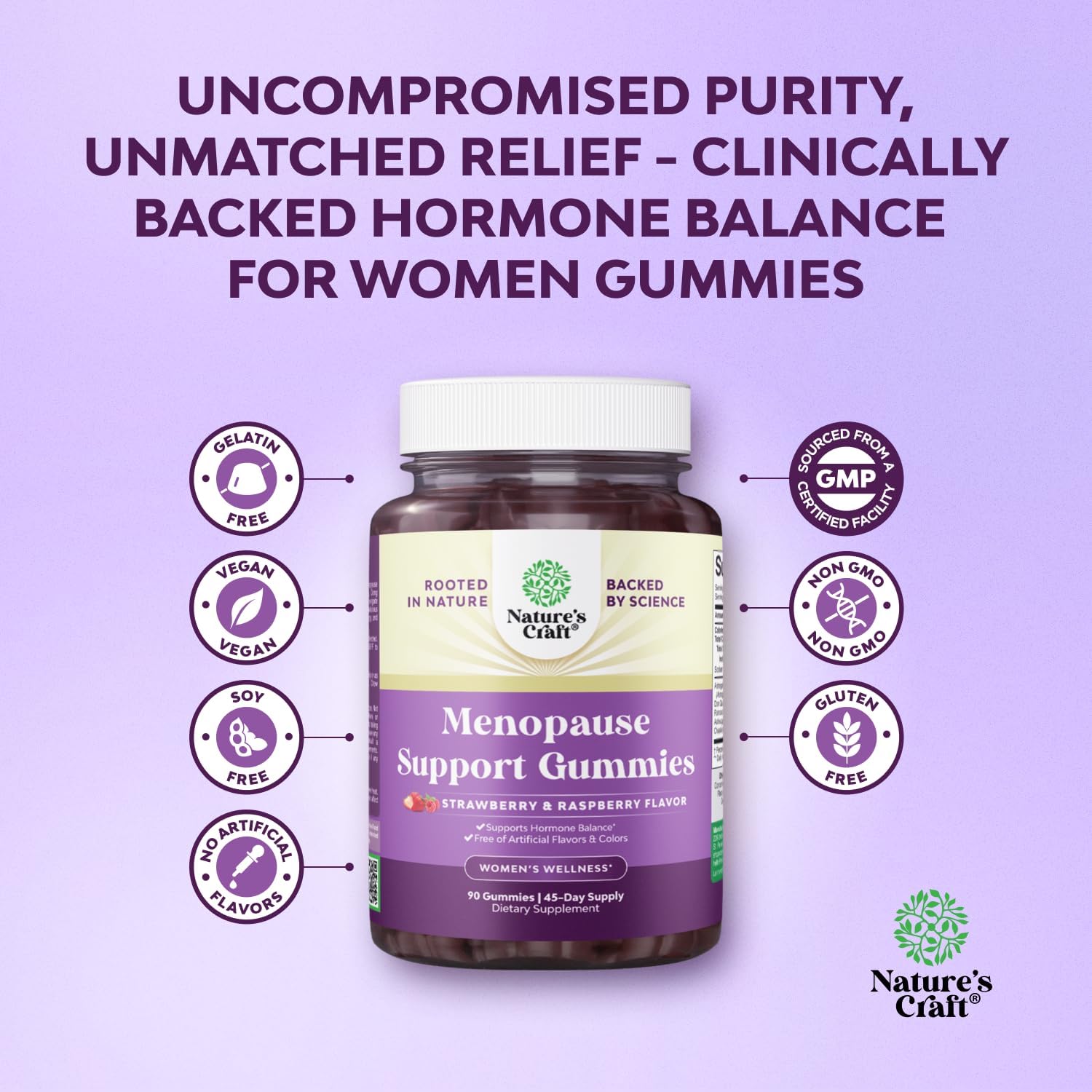 Womens Menopause Gummies with Dong Quai - Menopause Vitamins for Women with Ashwagandha - Holistic Support for Hot Flashes Night Sweats and Mood Swings - Pre & Post Supplements - 90 Count