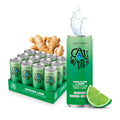 Caliwater - Organic Cactus Water - Ginger and Lime - 5g Sugar, 25 Calories - Coconut Water Alternative - Natural Plant Based Hydration - Skin Care, Electrolyte Drinks - Flavored Water - 12 Cans