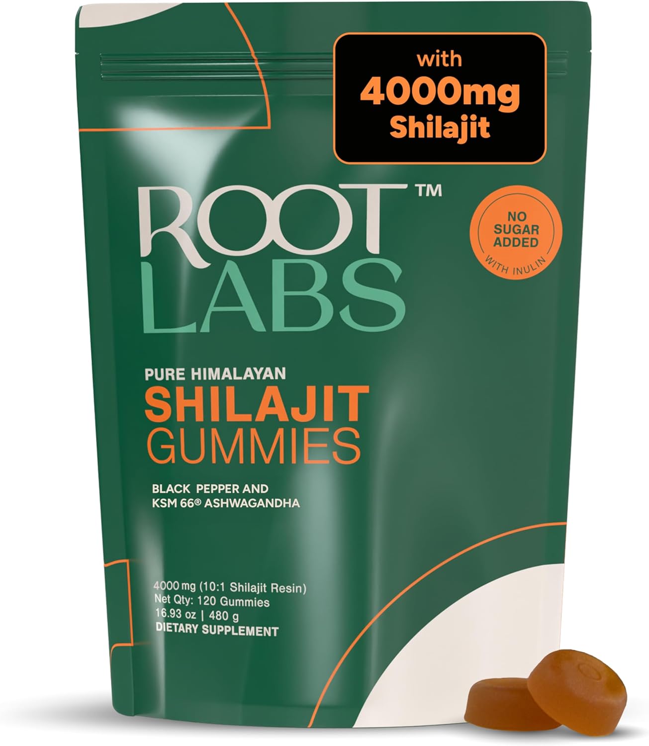 4000 mg Pure Himalayan Shilajit Gummies I No Added Sugar I KSM-66 Ashwagandha, Gokshura| 75%+ Fulvic Acid & 85+ Trace Minerals I Men,Women I Non-GMO I Lab Tested I 100% Natural I 120 Pouch