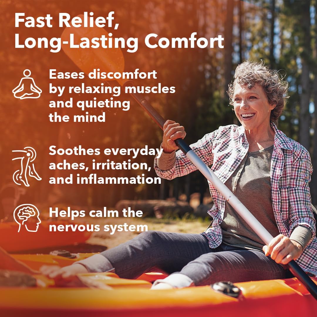 LifeSeasons Relieve-R - Eases Daytime Aches & Discomfort - Relaxes Muscles - Calms The Nervous System - Reduces Inflammation & Irritation - Non Habit Forming - 46 Capsules