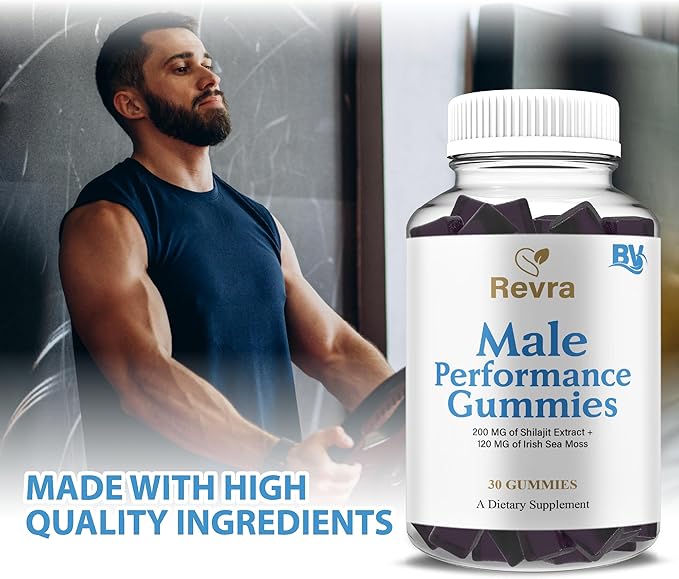 BLUE VIBE Revra Gummies, Revra Advanced Daily Performance and Energy Support Shilajit and Manuka Honey Supplement, Revra Overall Health and Performance Support Supplement (3 Pack - 90 Gummies)