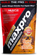 Max Muscle Maxpro Elite Whey Protein Powder | 30g Protein | 0g Sugar | 6.6g BCAAs | Micellar Casein Cold Filtered Whey Isolate Protein | Promotes Muscle Growth & Recovery (PB Chocolate, 2lb)