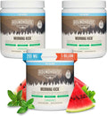 ROUNDHOUSE PROVISION Morning Kick by Chuck Norris - Watermelon Mint Flavor - Greens Superfood Powder with Probiotics, Collagen Peptides & Ashwagandha to Help Support Gut & Joint Health, 3 Pack