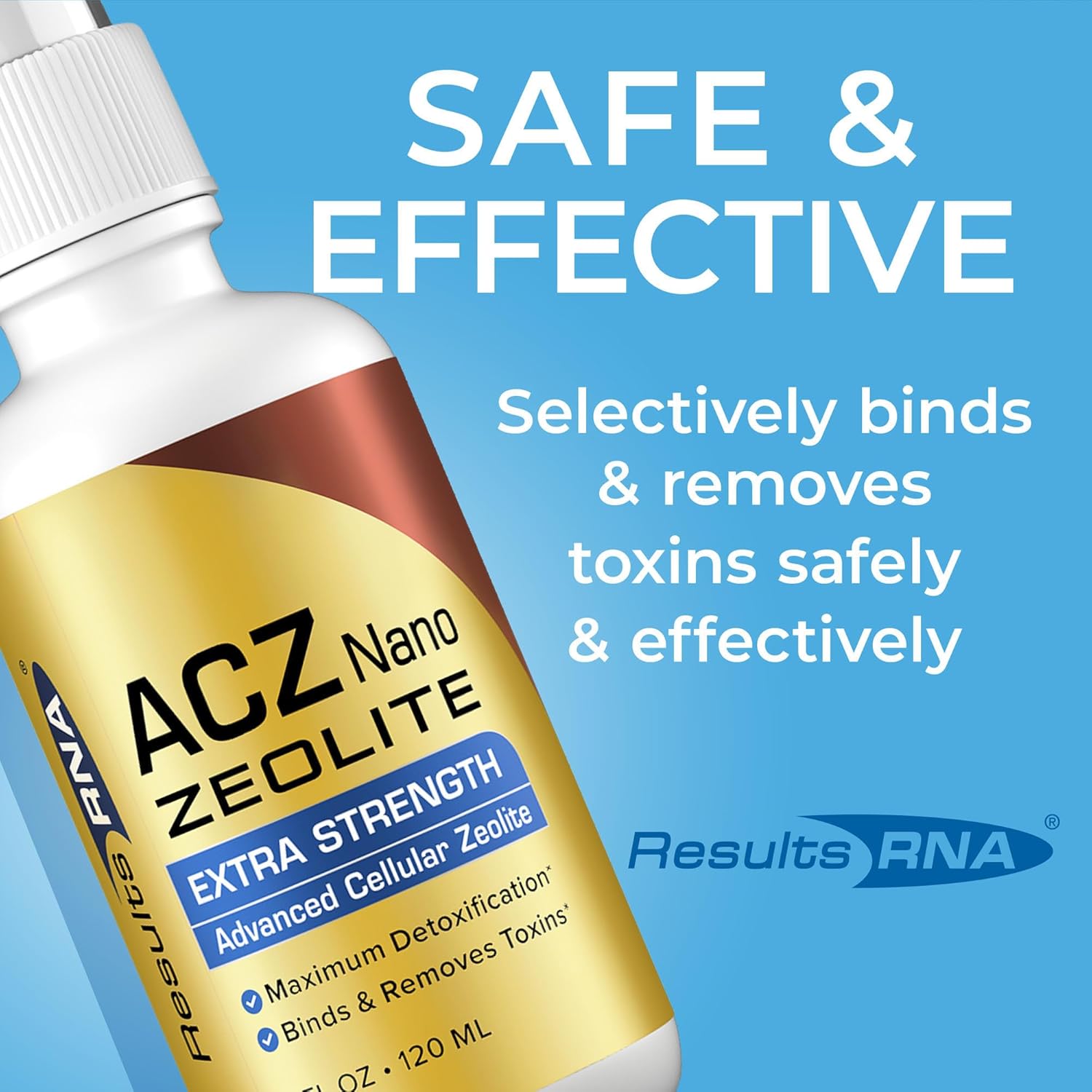 Results RNA ACZ Nano Advanced Cellular Zeolite Extra Strength | Great for Total Body Detoxification and Immune System Health (2 Ounce)