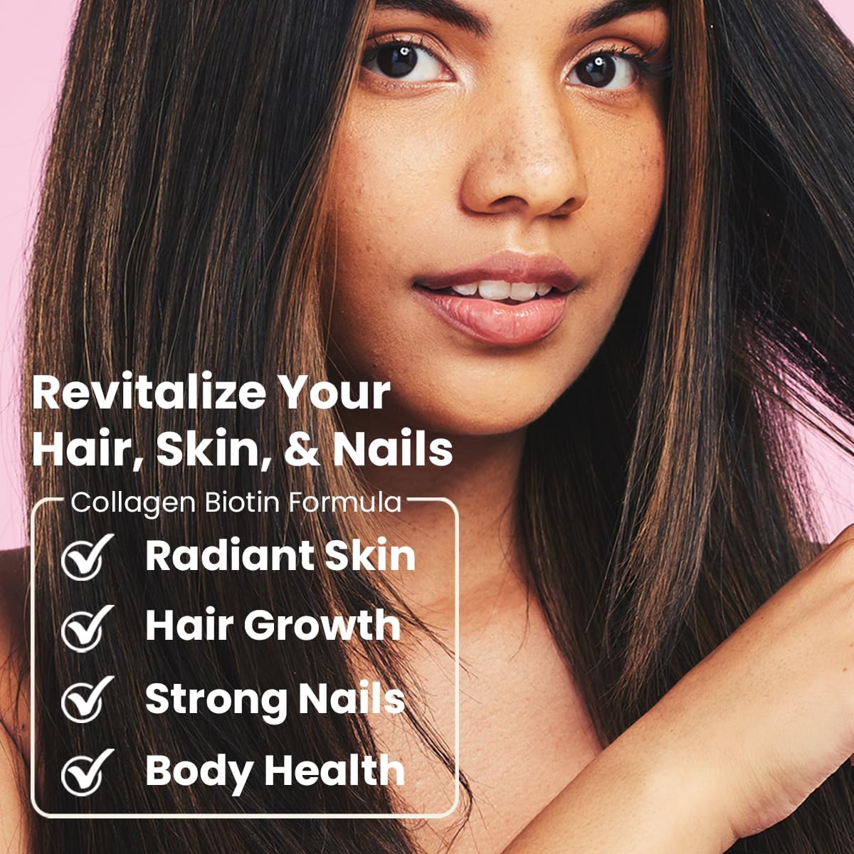Sanar Naturals Collagen Pills with Biotin, Vitamin C - Supports Healthy Hair, Skin and Nails - Boost Hair Growth & Strong Nails - Collagen Biotin Supplement, 150 Capsules